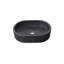 Lavabo vasque ovale en marbre naturel gris foncé, cuve de comptoir de salle de bain 23,6 po | Idée cadeau