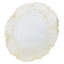 URBNLIVING Set of 12 Pcs Clear Gold Reef Charger Plates Dining Wedding Tableware Underplates Set