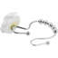 Crochets de rideau de douche Rose, 12 pièces Anneaux de rideau de douche à double glissement Anneau de crochet de douche décoratif en acier inoxydable antirouille avec résine Rose pour tringles de douche de salle de bain (blanc)