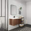 Meuble-lavabo mural simple avec plateau en résine et armoire de salle de bain 35,4 po Rajkumar-1984684145