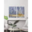 «Blue Lines» par Marmont Hill - ensemble de 2 peintures sur toile tendue-85905683