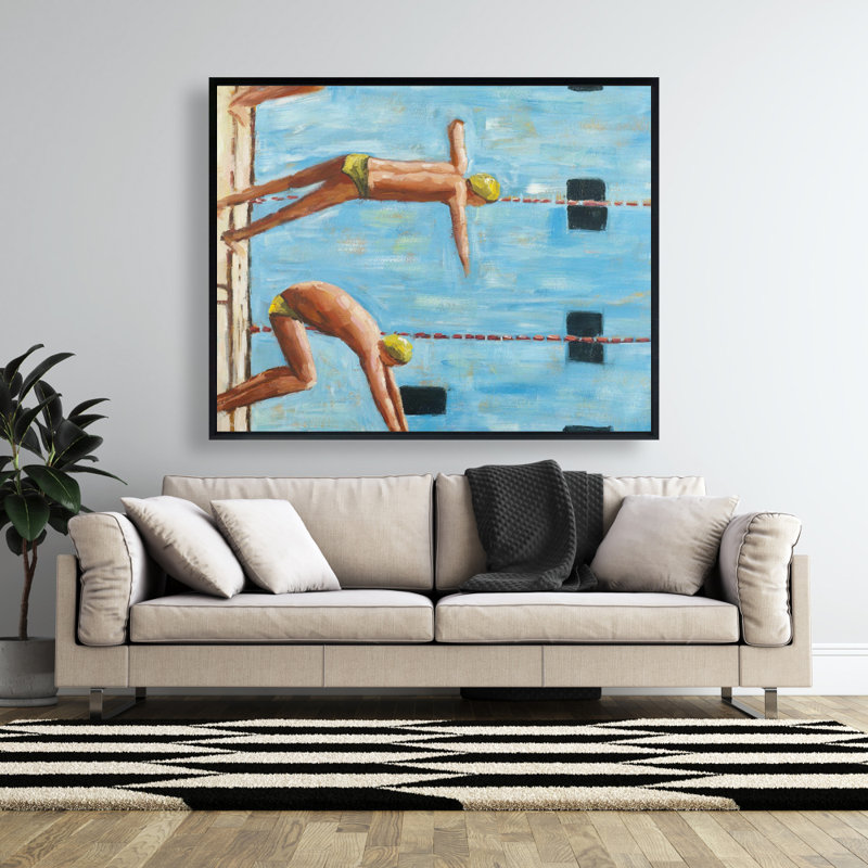 Swimmers Print On Canvas
