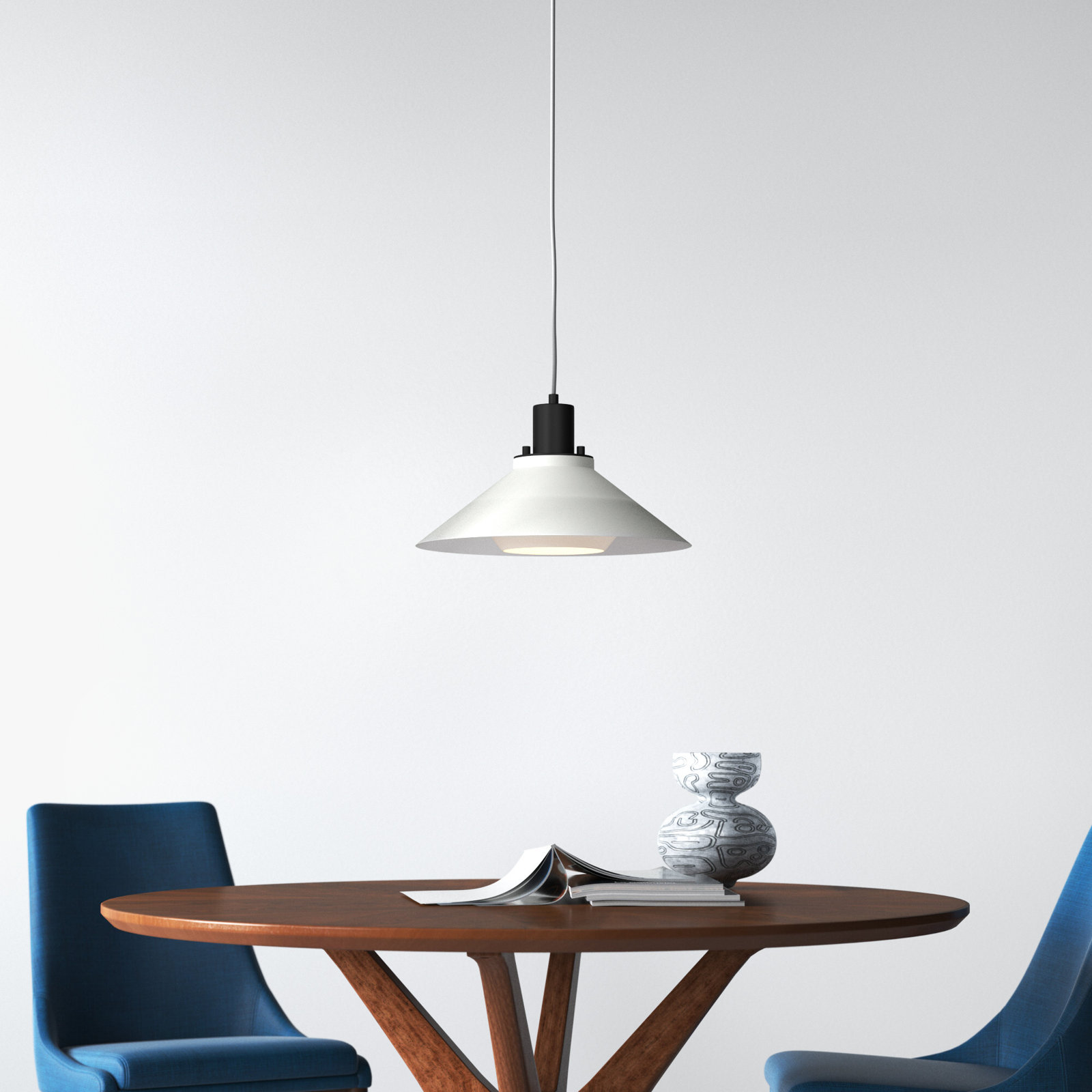 Summit Single Light Metal Dimmable Pendant, 11.75" H x 11.75" W x 11.75" D