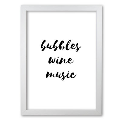 Bubbles Wine Music - Print