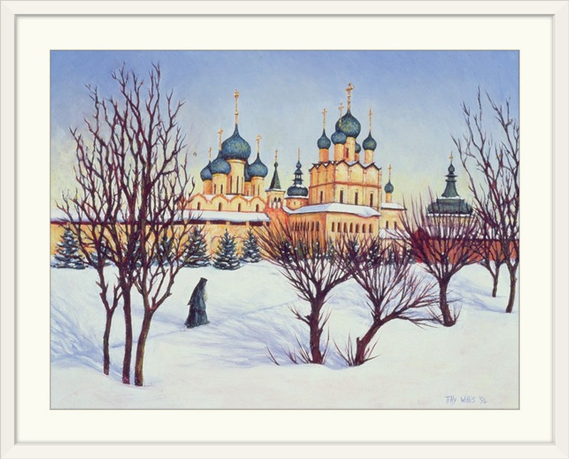Reproduction d'art, "Ankaj", Cadre blanc, H 26 po x l 32 po x P 1 po