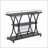 Durable Industrial Bar Cart With Wheels, Three-Level Storage, And Wine Glass Racks For Home Use