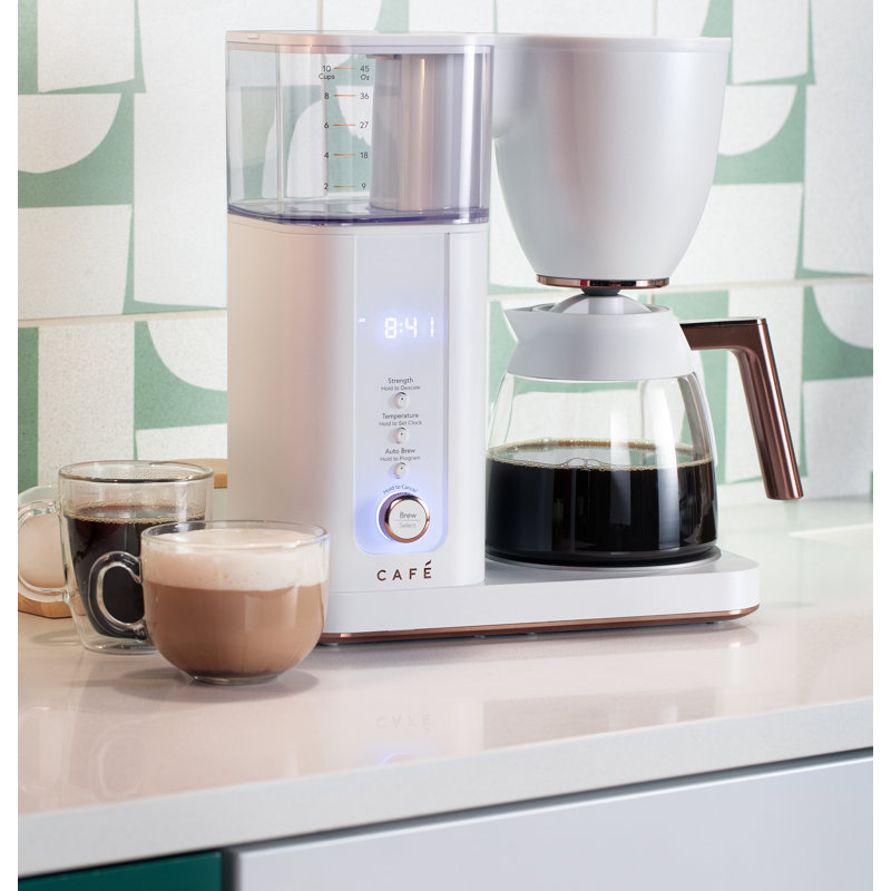 Café 10-Cup Specialty Drip Coffee Maker with Glass Carafe, Matte White
