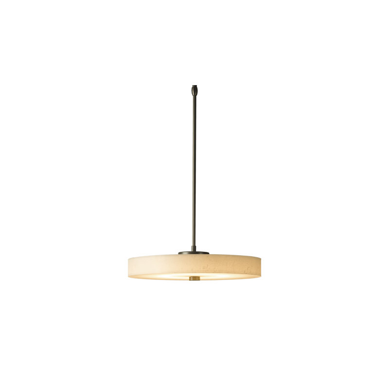 Disq 1 - Light Unique Drum LED Pendant, Large: 10.1" to 52.1", Black