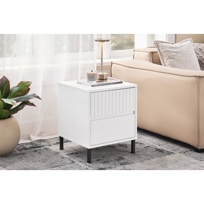 40cm W Manufactured Wood Bedside Table