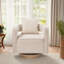 Fauteuil demi-tonneau moderne pivotant avec dossier ouvert-652721214