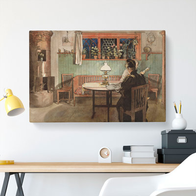 When The Children Have Gone To Bed by Carl Larsson - Wrapped Canvas