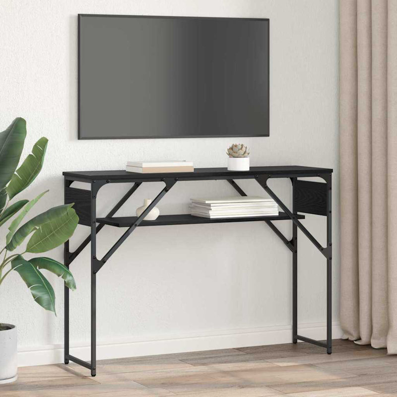 Console Table, 75cm H x 105cm W x 30cm D, Black Oak