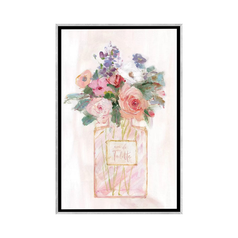 «Perfume Bouquet II» par Sally Swatland - reproduction d'art, Pas de tapis, H 40 po x l 26 po x P 1,5 po, Silver Framed