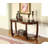 Sofa Table Open Bottom Shelf Glass Insert Top Cocktail Table