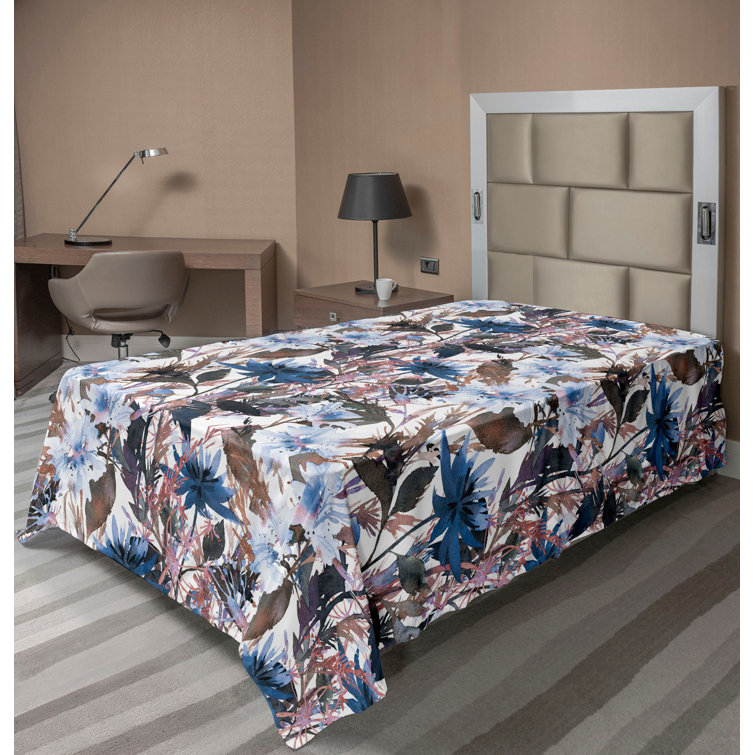 Ambesonne, drap plat floral pivoines, art botanique printanier