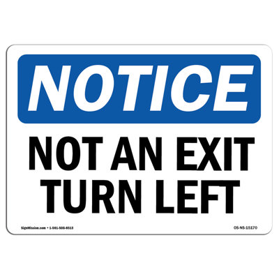 «Not An Exit Turn Turn», panneau en aluminium 12 x 18
