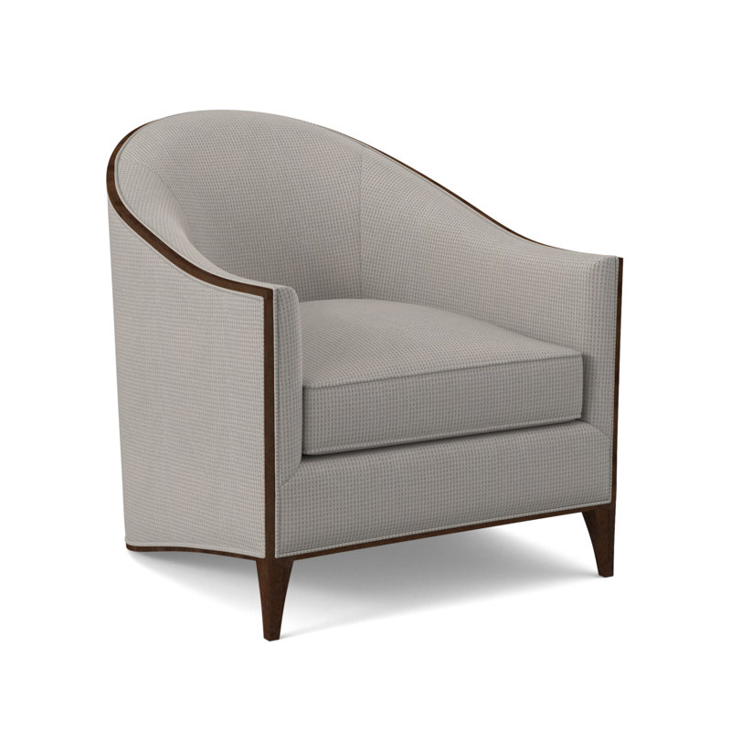 Atelier Barrel Chair, American Walnut, Margaret Uniform Polyester Blend
