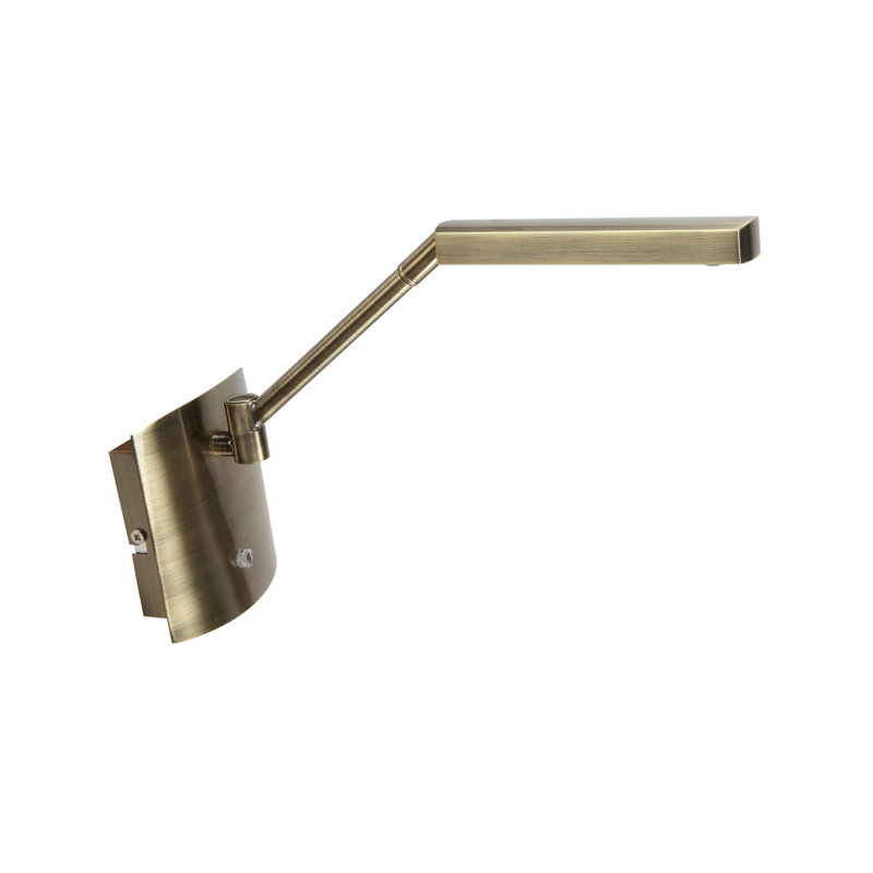 Rye LED Swing Arm Sconce, Antique Brass