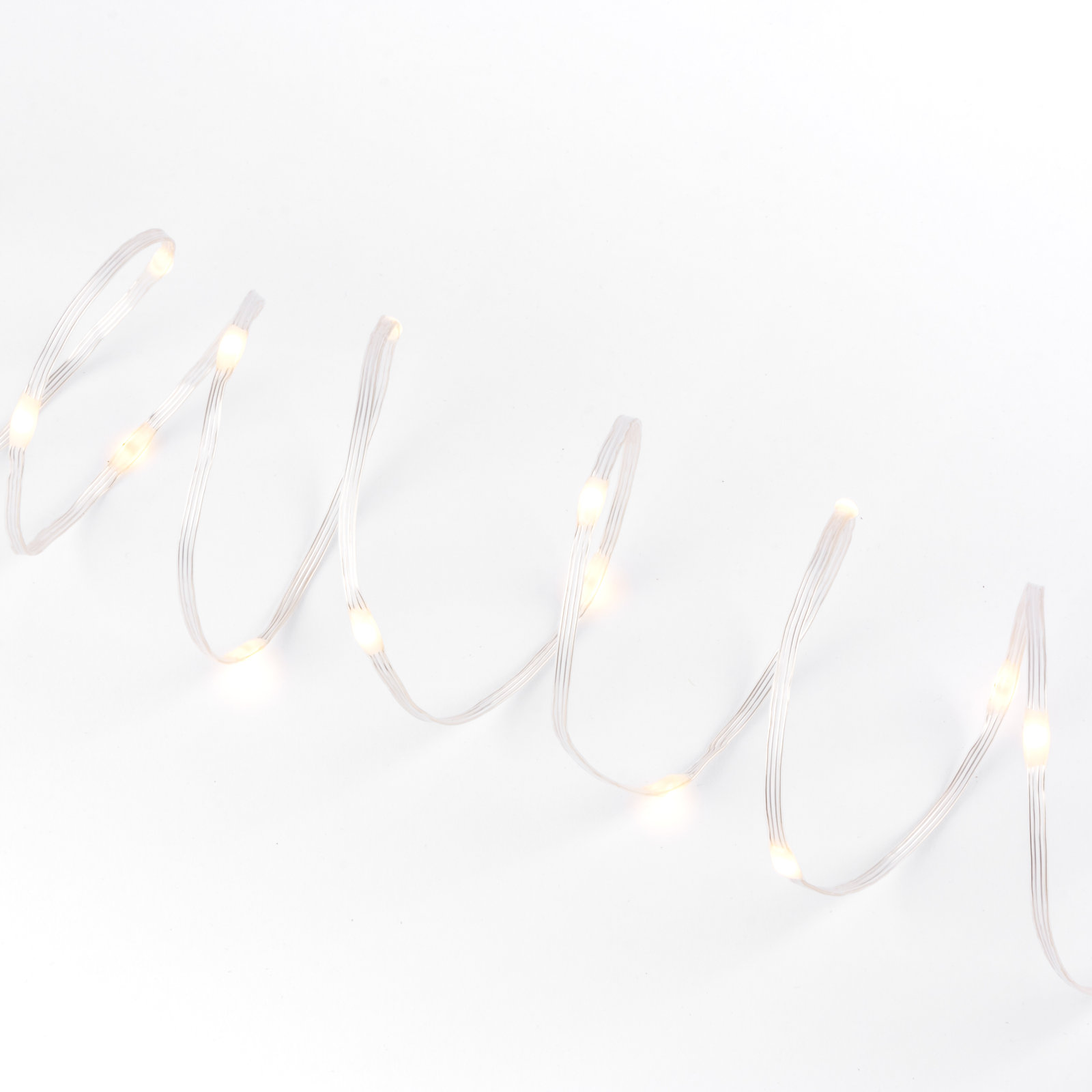 30' Connectable Ribbon Wrap Lights, Silver