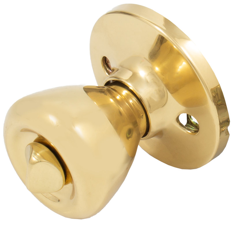 Bouton de porte d’intimité tulip, Laiton brillant