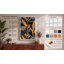 Navy Pattern Botanical - Wrapped Canvas-538157798-538157799