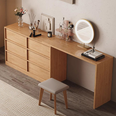 Coiffeuse avec miroir lumineux, 6 tiroirs
