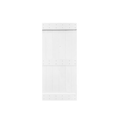 84'' Solid Wood Paneled Painted without Installation Hardware Kit Barn Door