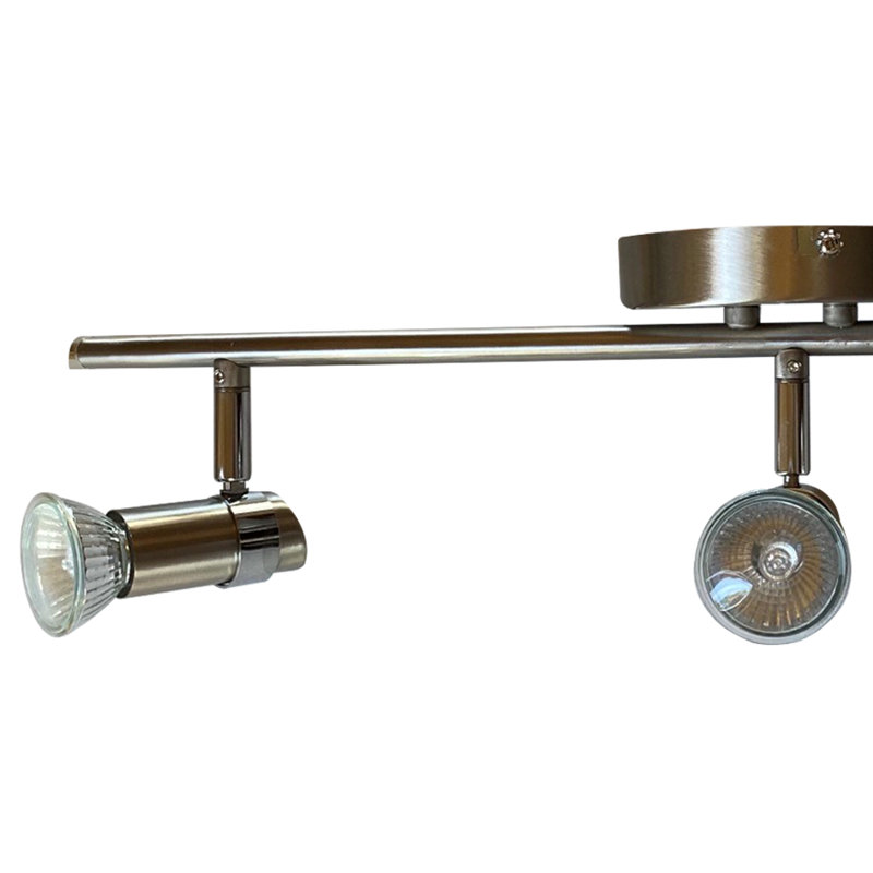 Satin Nickel 3-Light Adjustable Track Lighting Fixture