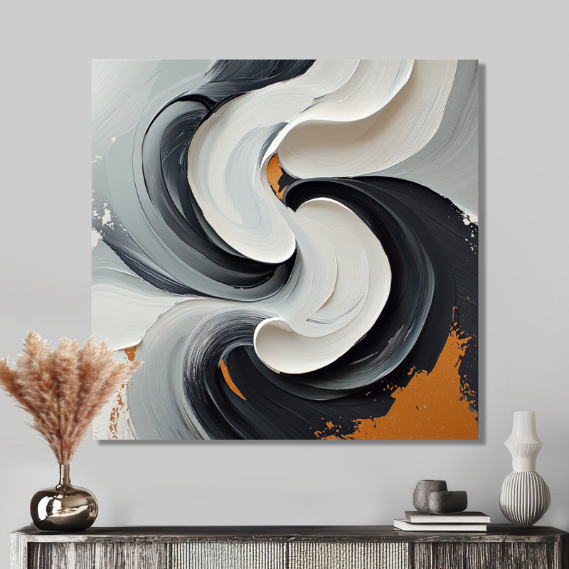 Abstrait abstrait de l'obscurité et de la lumière IV - Art mural transitionnel moderne en métal, H 16 po x l 16 po
