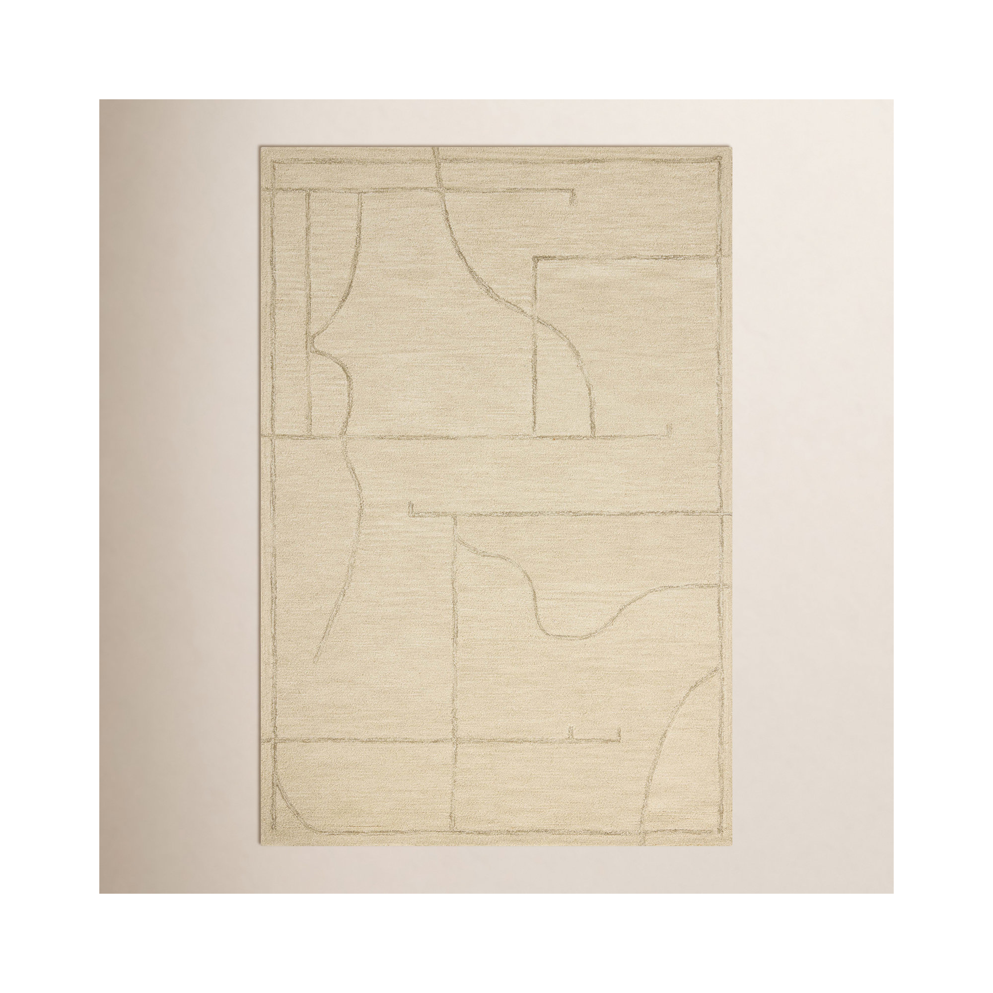 Jeremiah Brent x Loloi Barrow Ivory / Taupe Area Rug, Rectangle 9'3" x 13'