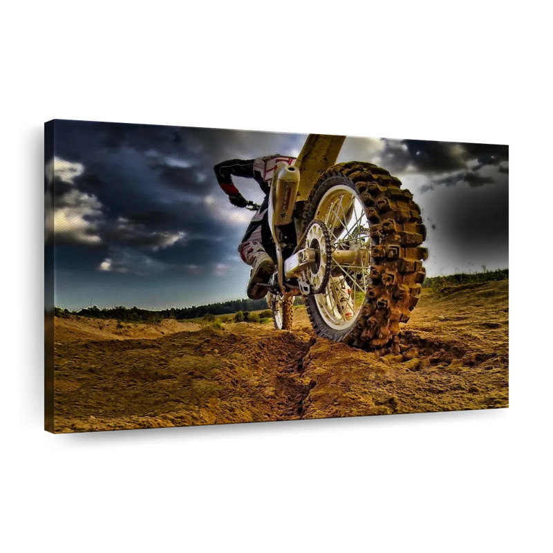 Dirt Bike Canvas Print, 20" H x 30" W x 1.25" D