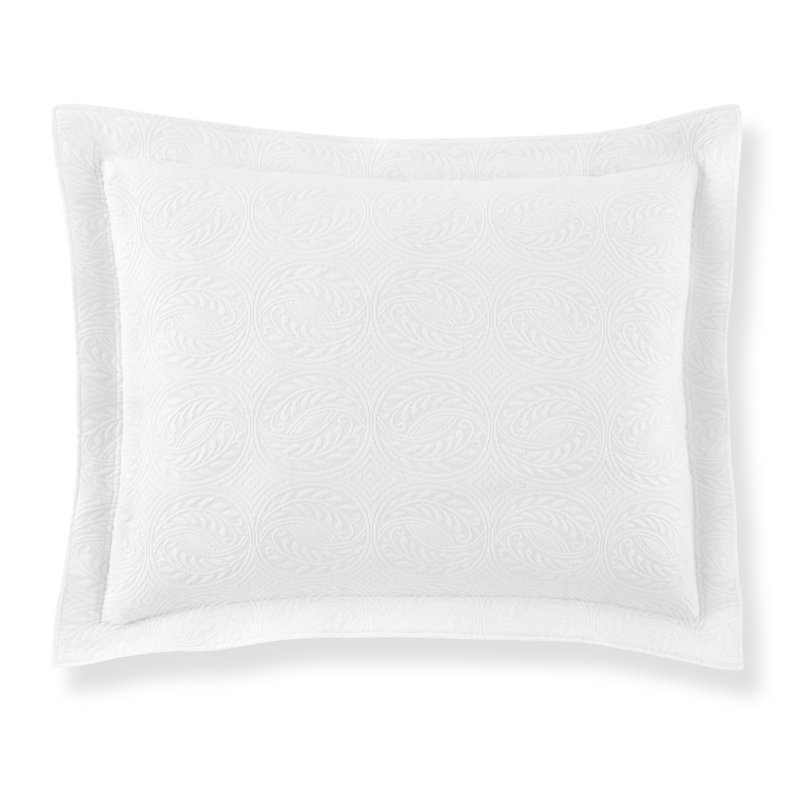 Vienna Cotton Lumbar Pillow, White, 26"x36"