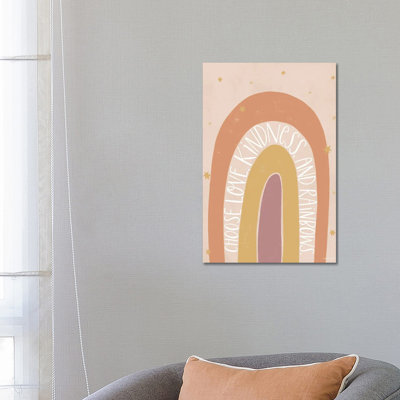 Choose Love, Kindness And Rainbows by Rachel Nieman - Wrapped Canvas Gallery-Wrapped Canvas Giclée