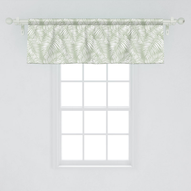 Cantonnière Conray, L 54 po x L 18 po, Vert pastel / blanc