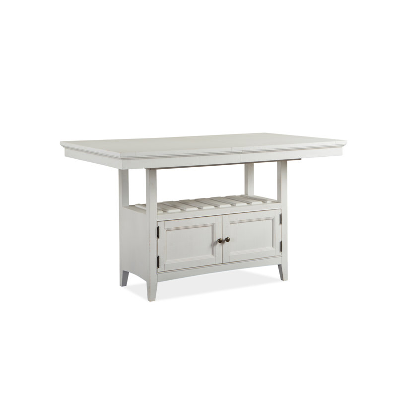 Aronoff Extendable Pine Solid Wood Dining Table