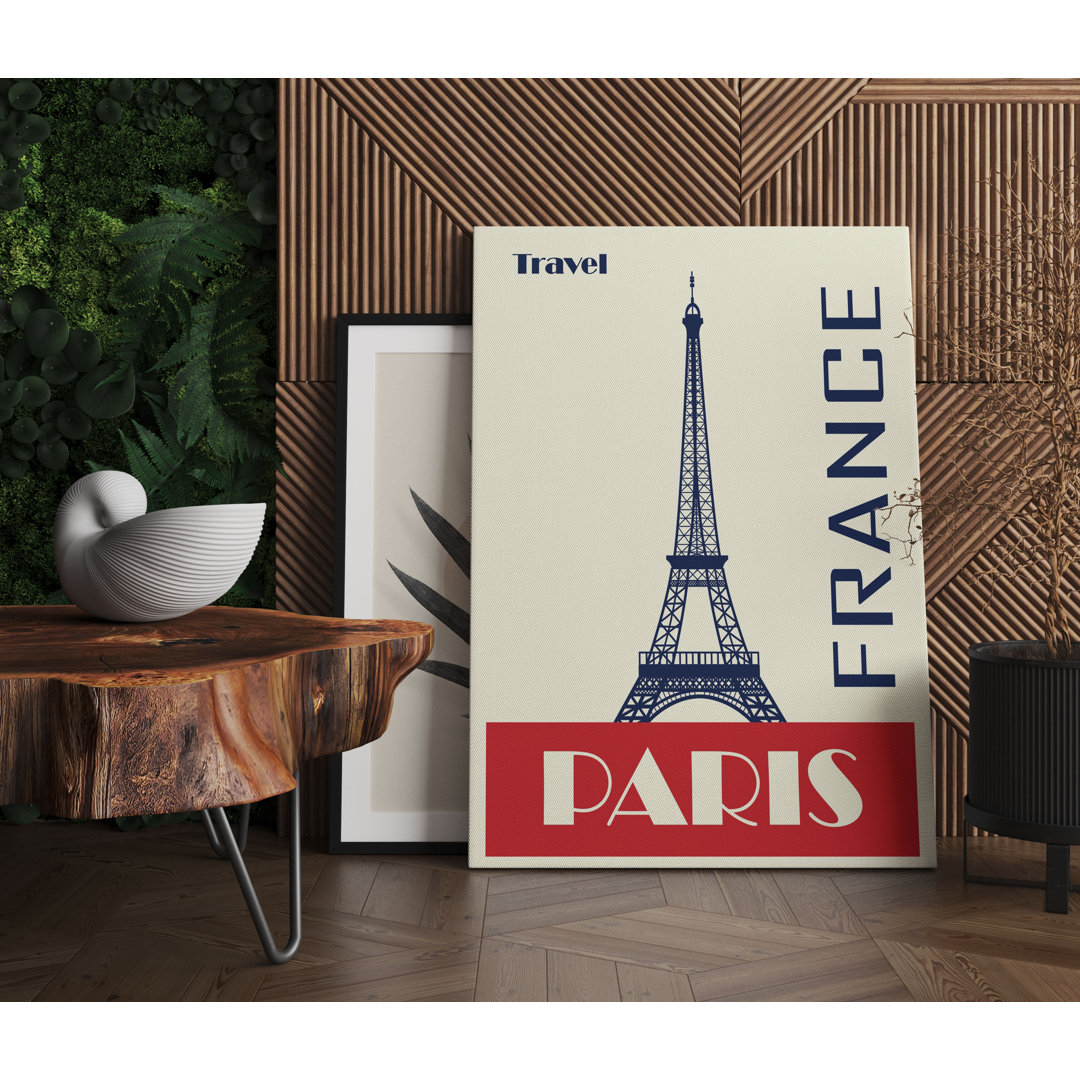 Vintage Poster  - Paris Eifelturm I Als Leinwandbild Art_0768