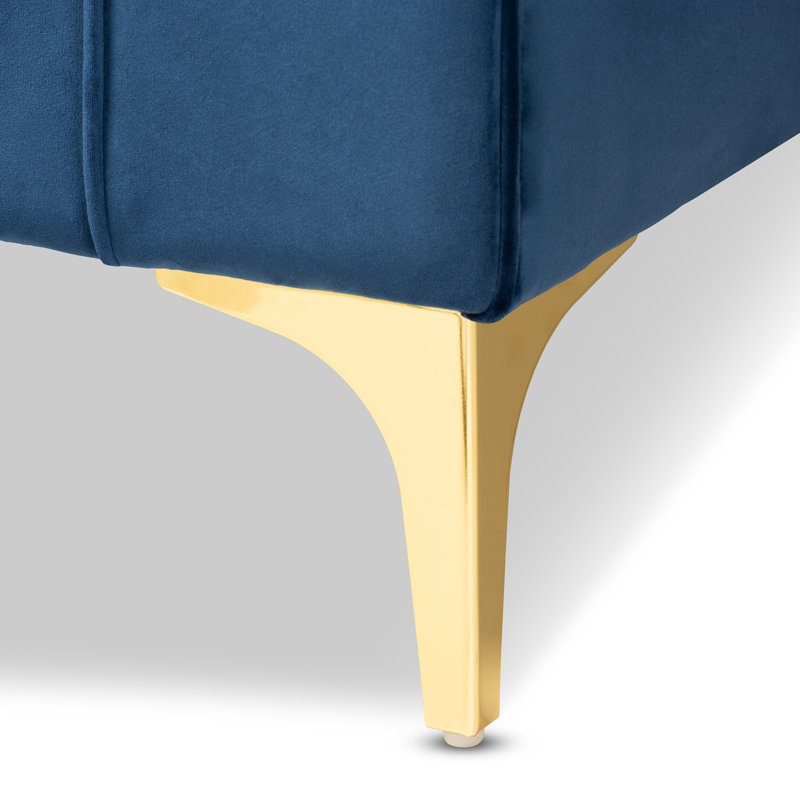 3 Seater Velvet Corner Sofa 