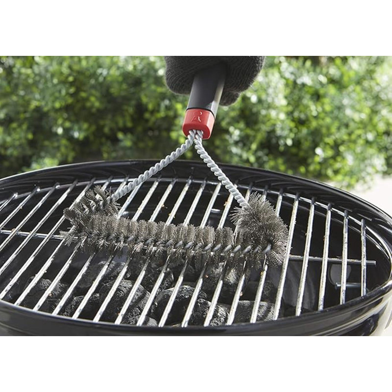 12" Three-Sided Grill Brush