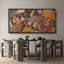 Abstract Botanical " Extra Large Abstract Floral And Fauna Vibrant Bohemian Garden Retro Fine Art Decorative Colourful "-94945951-111176968