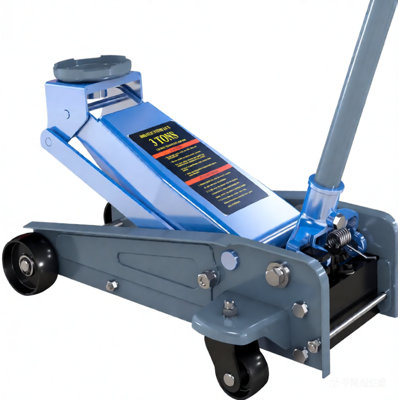 3-Ton Steel Hydraulic Floor Jack with 360-Degree Swivel Casters