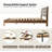 Queen Size Bed Frame with Headboard & Footboard Solid Wood Platform Bed, Central Metal Legs, 12 Sturdy Slatted Base, Easy Assembly, No Box Spring Needed, Anti-Noise & Slip-Free, Walnut Finish-1122935839-1122935827