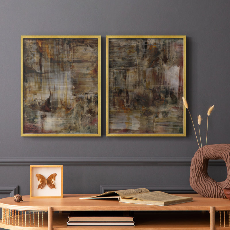 «Molten Patina I», reproduction encadrée de qualité supérieure - prête à être accrochée - aucun clou requis - aucun clou requis