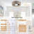 20" Bamboo Farmhouse Caged LED Dimmable RGB Ceiling Fan With Light And Remote Control