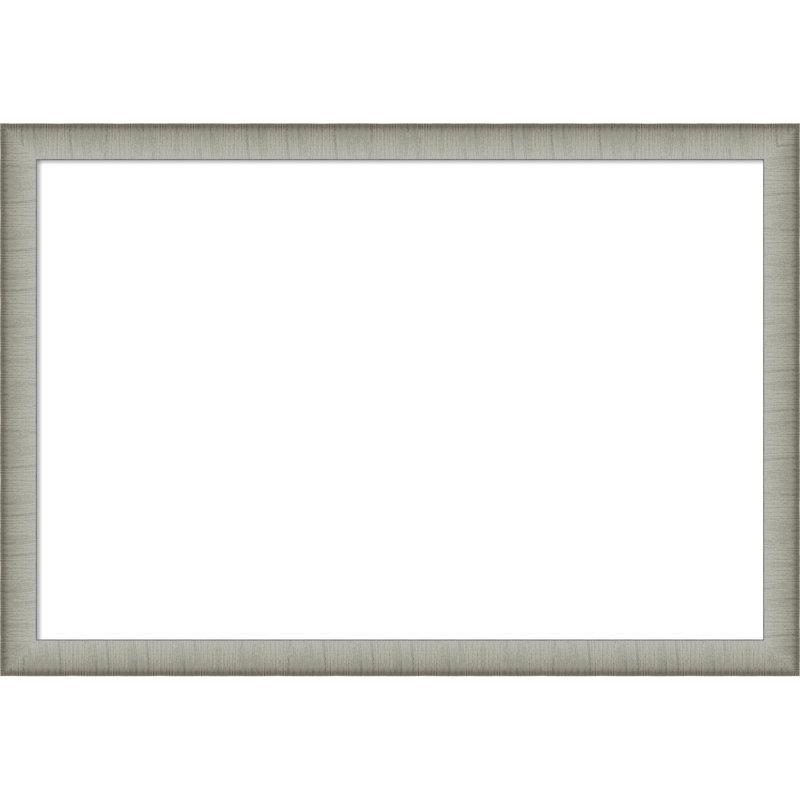 Elegant Brushed Narrow Framed Dry Erase Magnetic Board Organization Boards, 27" H x 39" W
