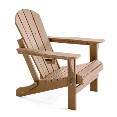 Foldable Outdoor Adirondack Chair–Weather-Resistant Patio Seating by Highland Dunes