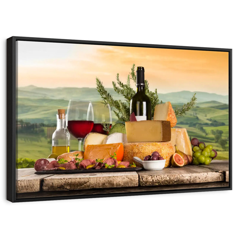 Perfect Wine Pairing, Floating Frame Black, 31" X 21"