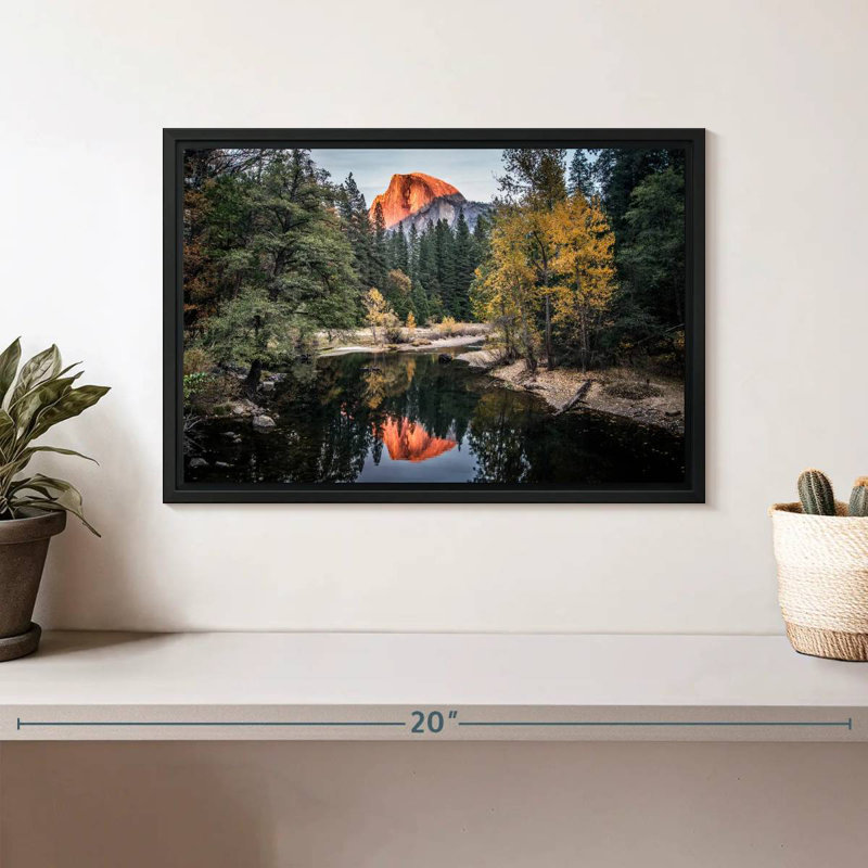Yosemite Glassy Creek, Cadre flottant noir, 13 po x 9 po