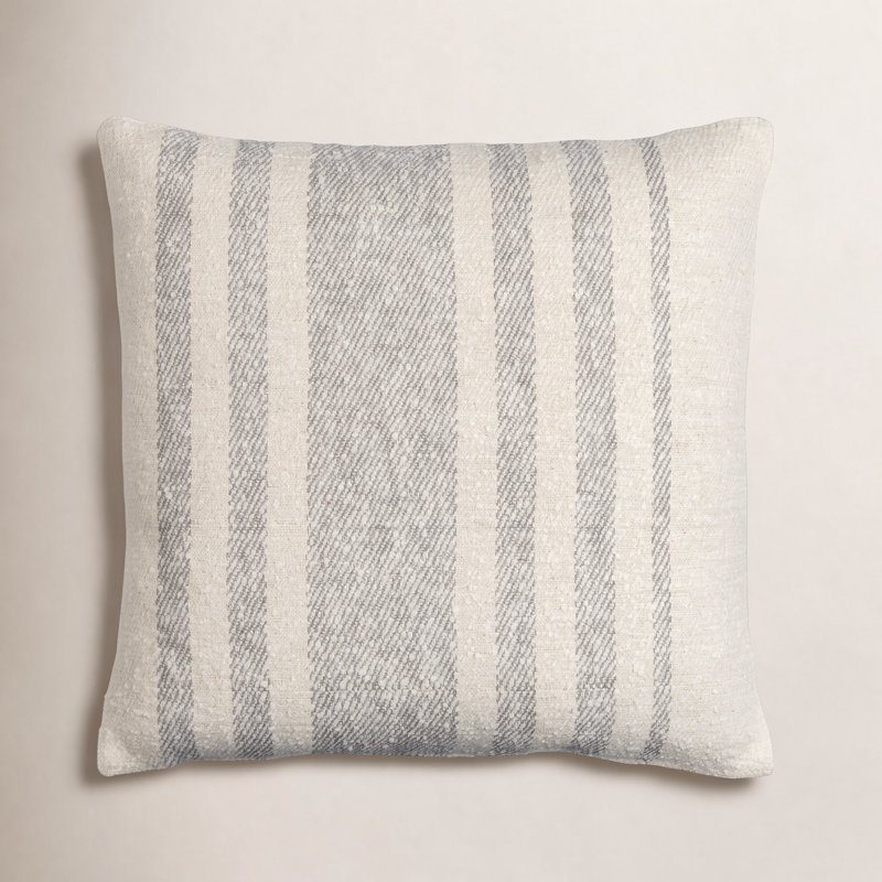 Sorden Striped Cotton Throw Pillow, Pillow Cover Only - No Insert, Brown, 20" x 20"