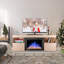  60" Fireplace TV Stand With Electric Fireplace,Remote&Timer-1317168466