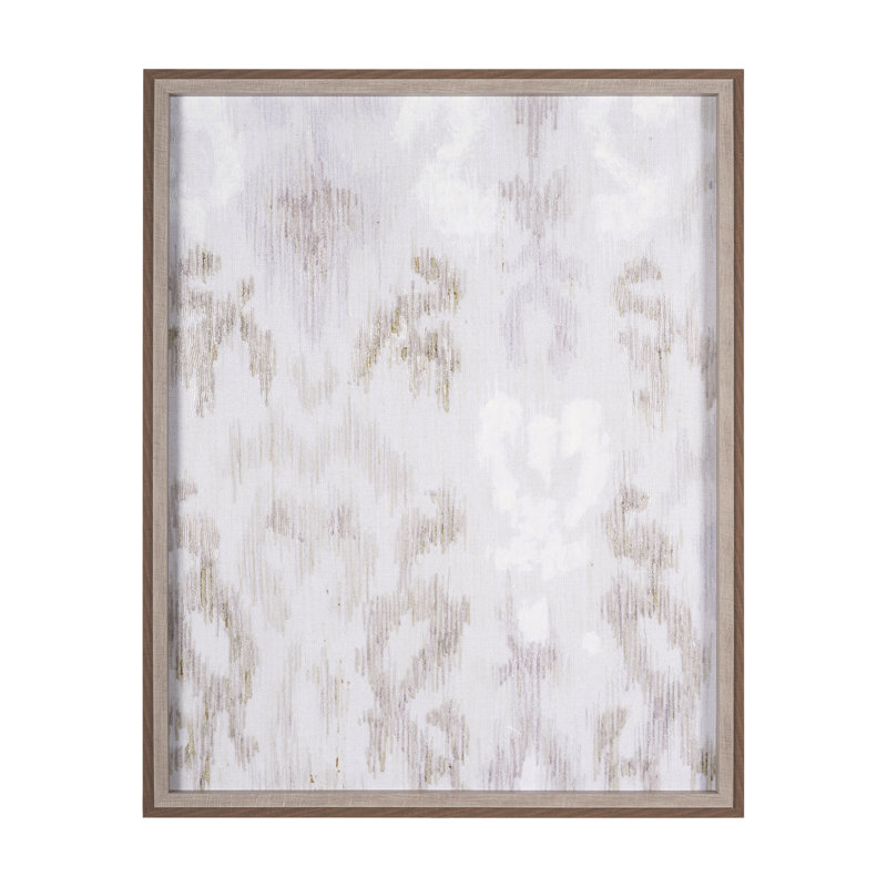 «Ikat Patterns I» par Silvia Krause a, reproduction d'art encadrée texturée à la main, Ikat Patterns I, 41.5L x 1.6W x 51.0H